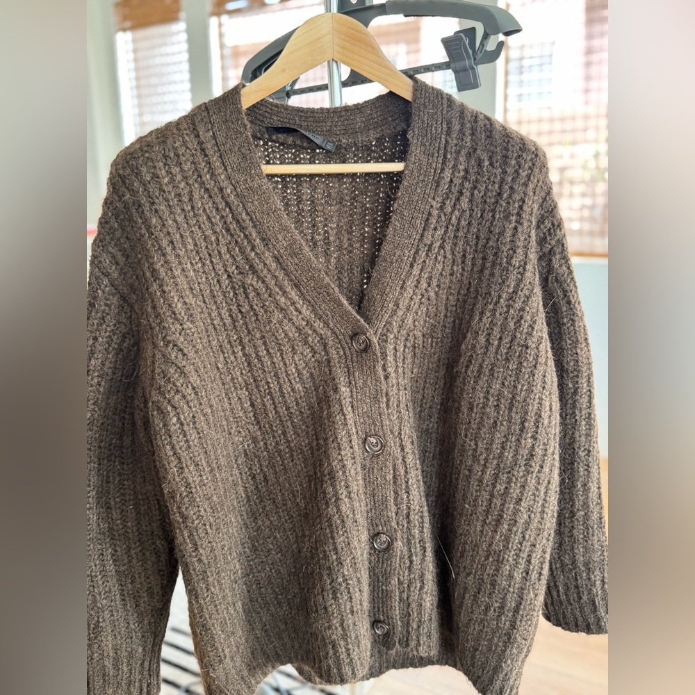 Jenni Kayne Textured Brown Cardigan